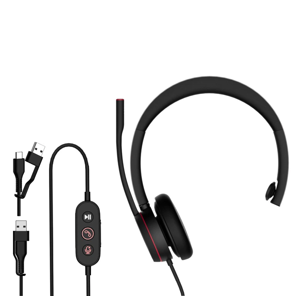 Usb Mono Headset With Microphone